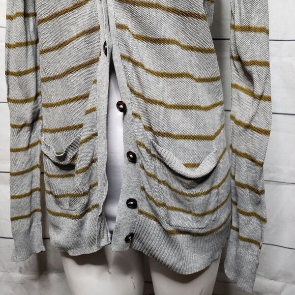 Madewell Inlet Cardigan grey copper brown Small - Picture 4 of 6